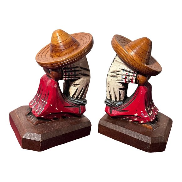 Other - 1960S VINTAGE SET OF FOLKART MEXICAN BOOKENDS